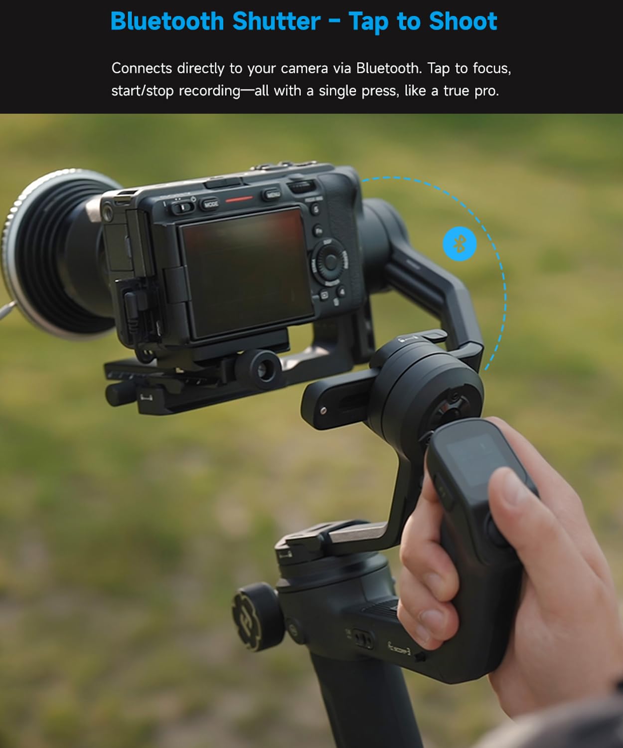 FeiyuTech SCORP 3 KIT Gimbal Stabilizer for DSLR and Mirrorless Camera,Built-in AI Tracking,Detachable Handle,3-Axis Gimbal for Sony/Canon/Nikon/Fujifilm, Max 3.5KG/7.72lbs,Touch Screen with Bag
