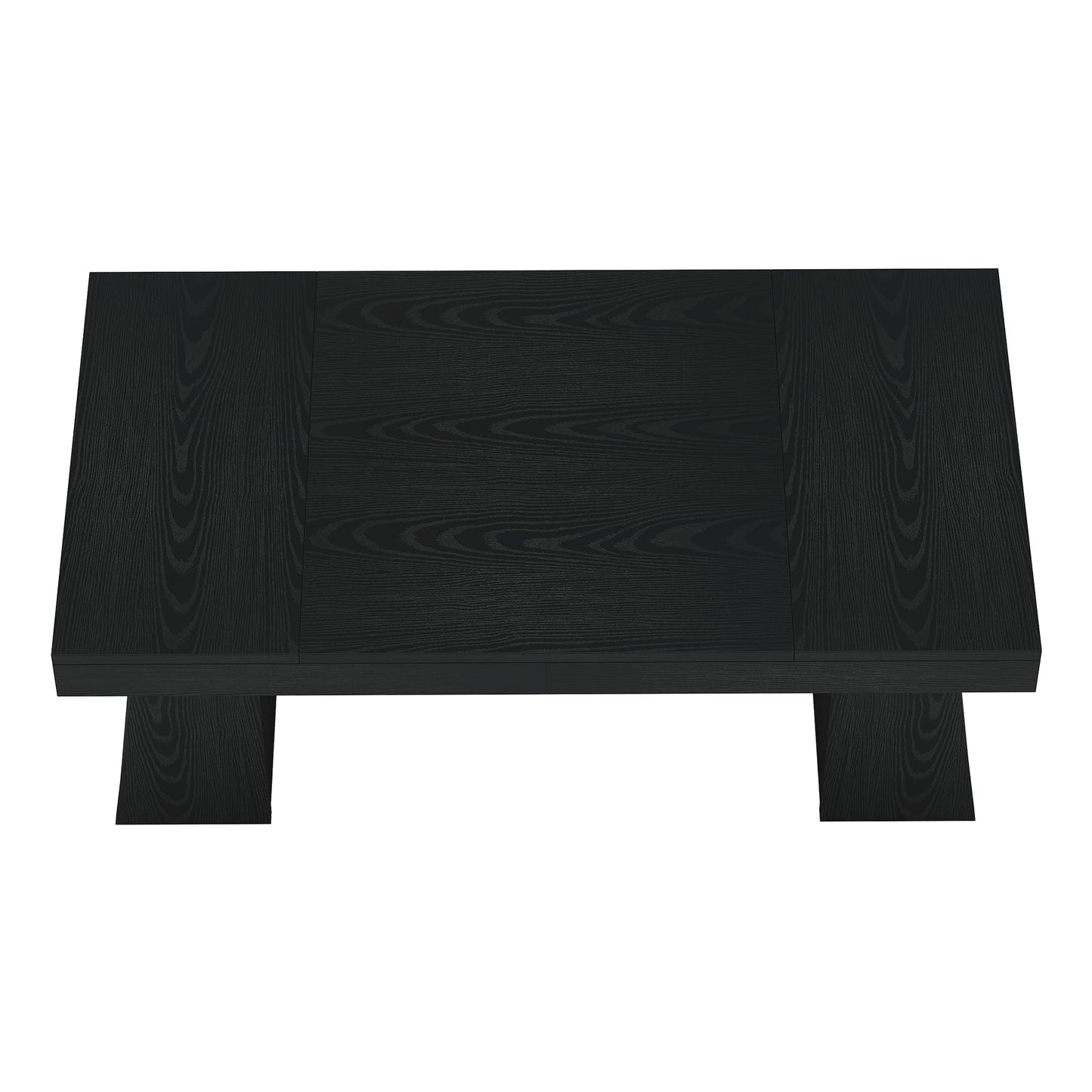 Tribesigns 55" Executive Desk, Wooden Office Desk with Double Pedestal, Modern Simple Computer Writing Table for Home Office, Black