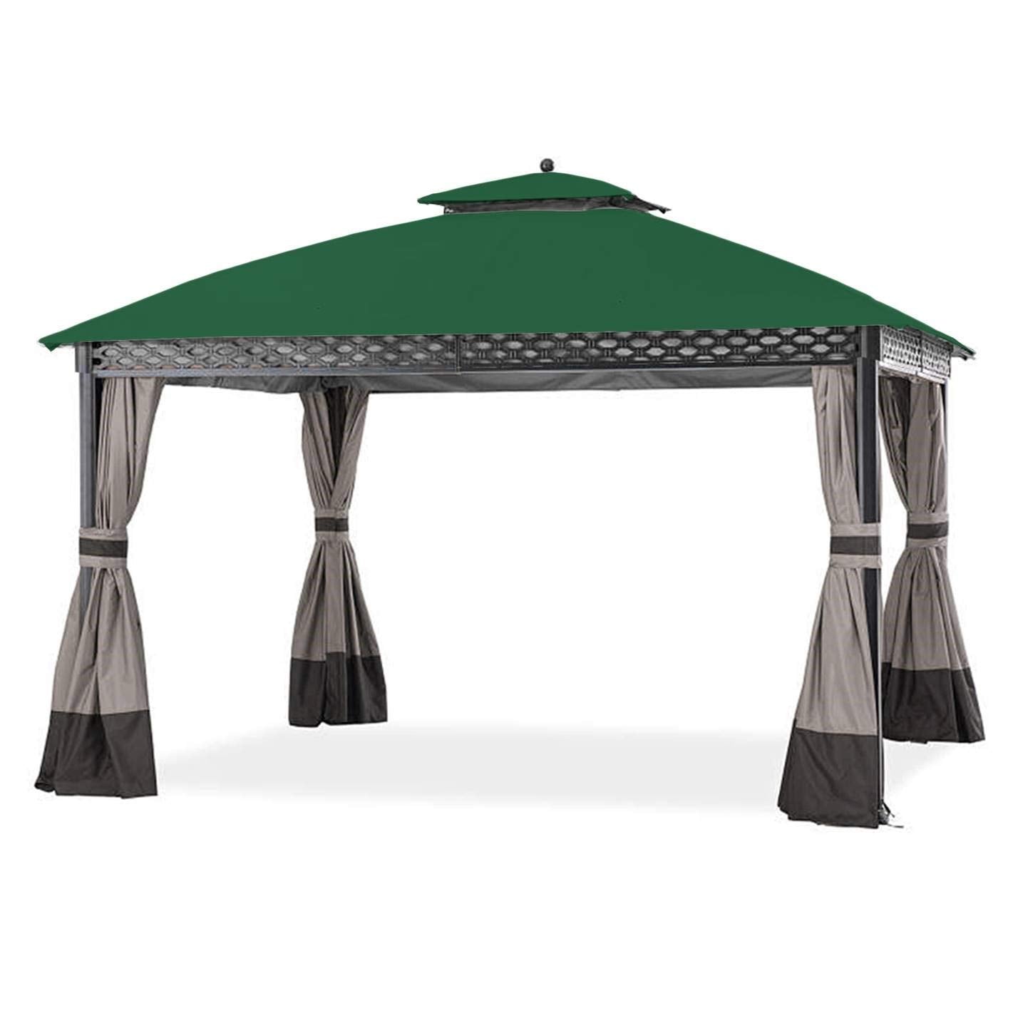 Garden Winds Replacement Canopy for the Pinehurst Dome Gazebo - Riplock 350 - Green