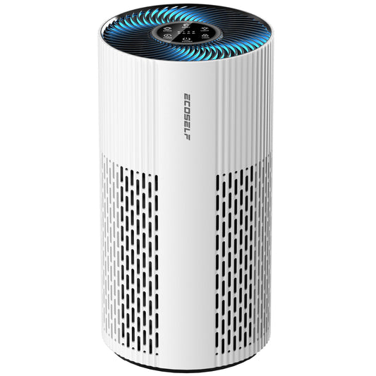 Air Purifiers for Home Large Room Up to 1500 Ft² with True HEPA Filter, 20dB Sleep Mode, 360° Air Intake & Outlet, Air Cleaner for Bedroom Pets Dander, Smoke, Dust, Odors, HAP604, Bright White