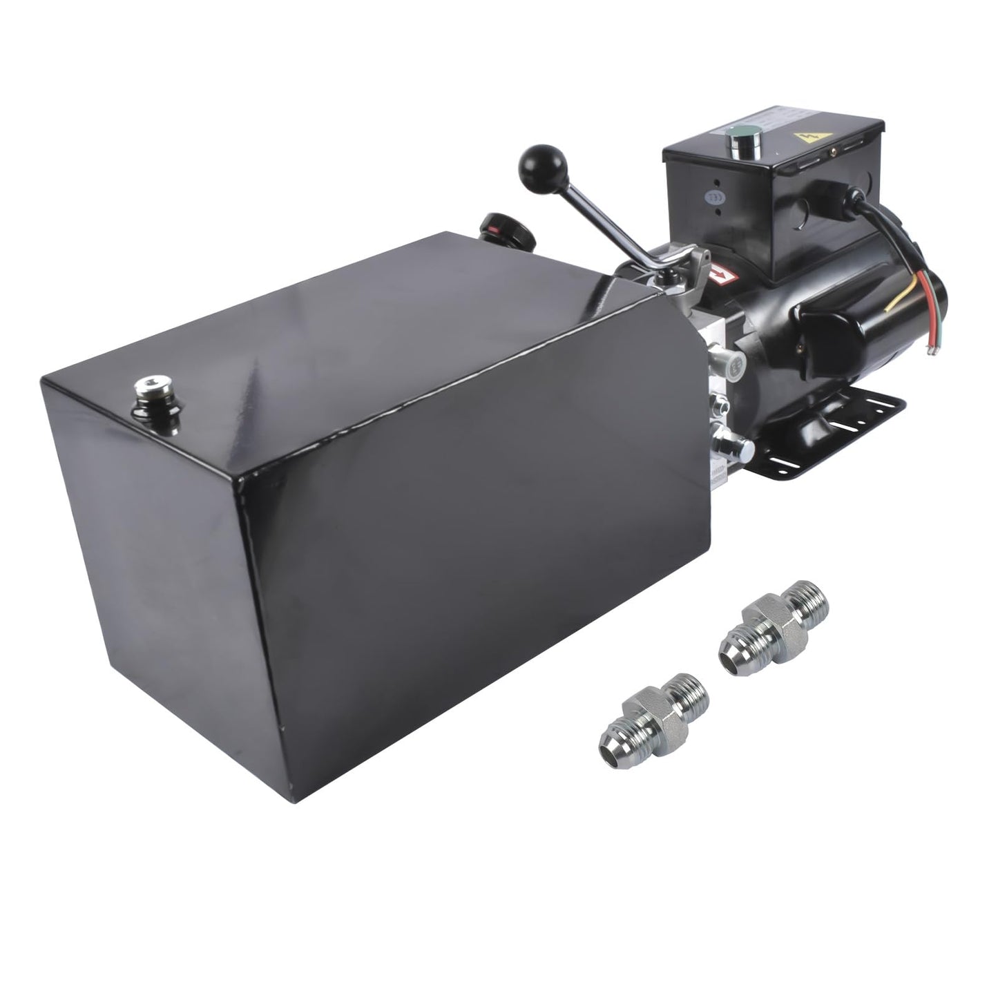 3.5 Gal/14 Quart Hydraulic Power Unit, 2.2kw 220V Single-Acting Hydraulic Pump for Car Lift, 2950 PSI Max Relief Pressure, Replacement for Dump Trailers and Lifting Platforms Mixizap