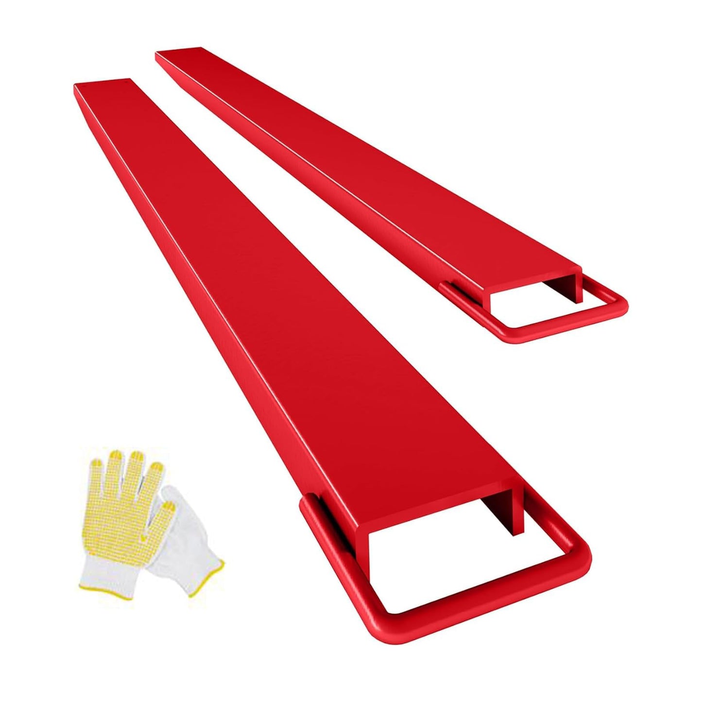 Heavy Duty Forklift Fork Extensions, 1 Pair, 4600 Lb Capacity, 4.5" Inner Width, Fits 4.3-4.5" Forks, 84" Steel Pallet Attachment for Material Handling, Warehouse, Logistics, Construction
