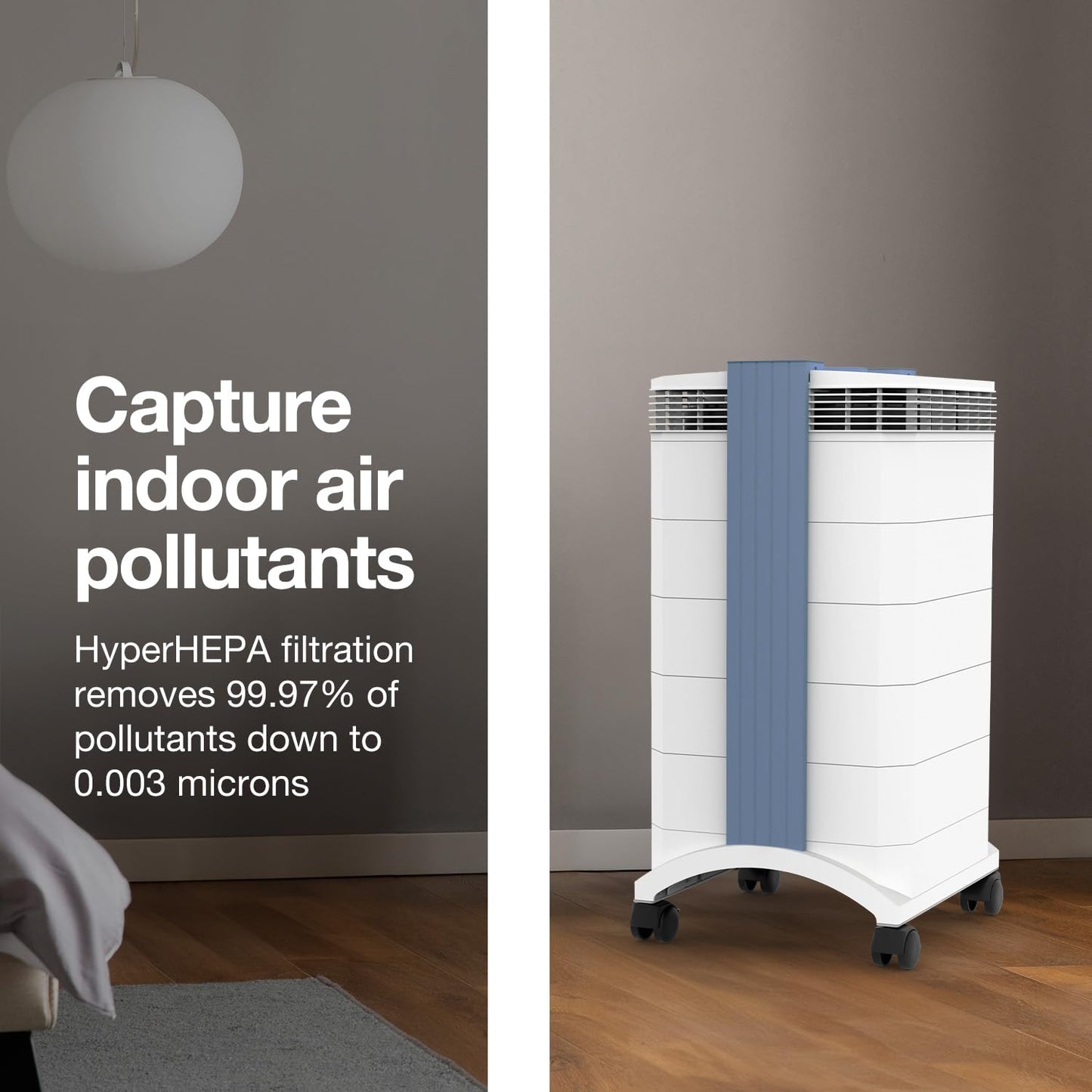 IQAir GC Multigas XE Air Purifier - Filtration for Large Rooms up to 1125 sq ft - Particles, Chemicals, Gases, Odors, Mold, Activated Carbon, Swiss Made, WiFi Enabled