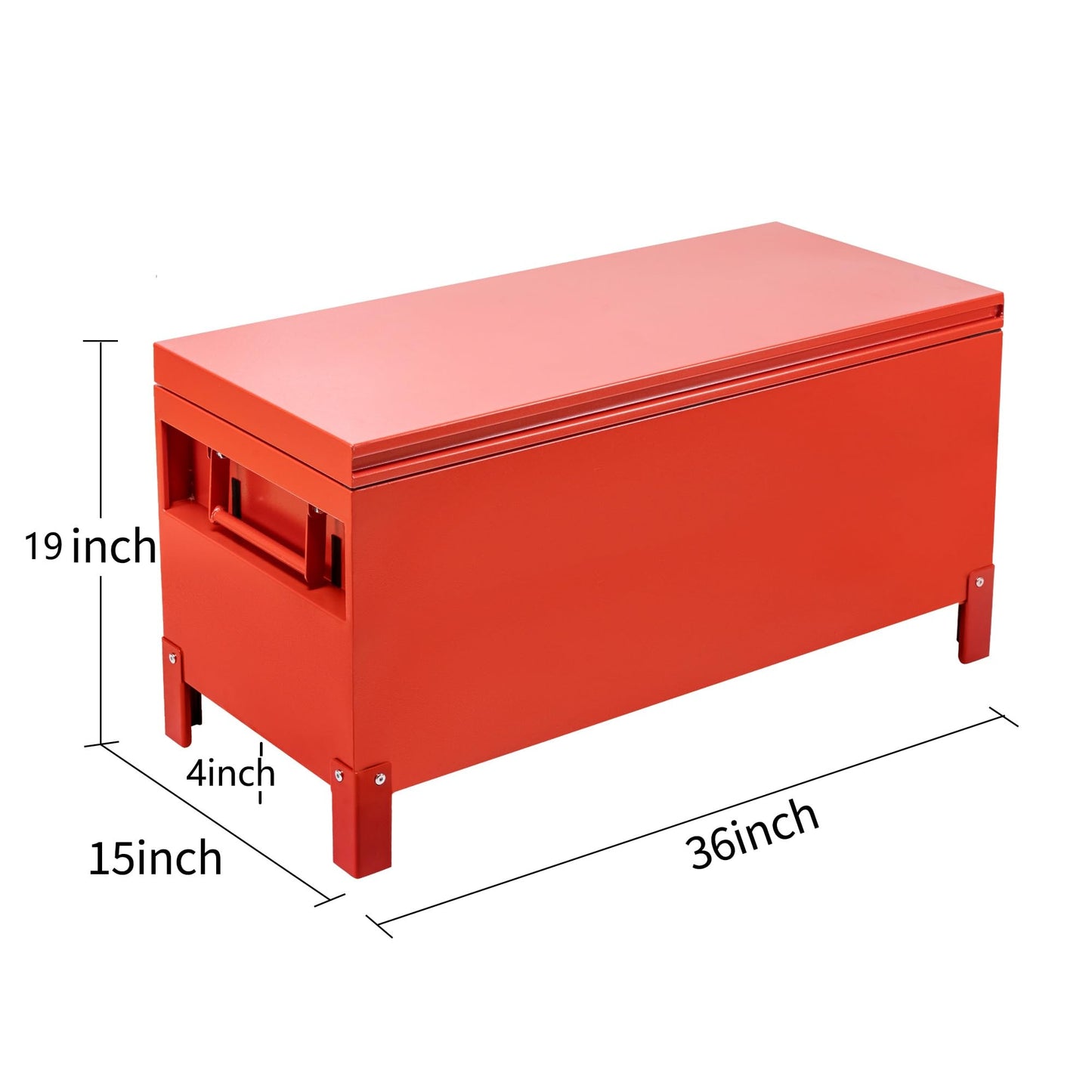 GAOMON Large Tool Box Truck Bed Toolboxes Steel Heavy Duty Waterproof Free Assemble Tool Organizer Chest Cabinet Toolbox with Side Handles for Pick Up Trucks RV Trailer