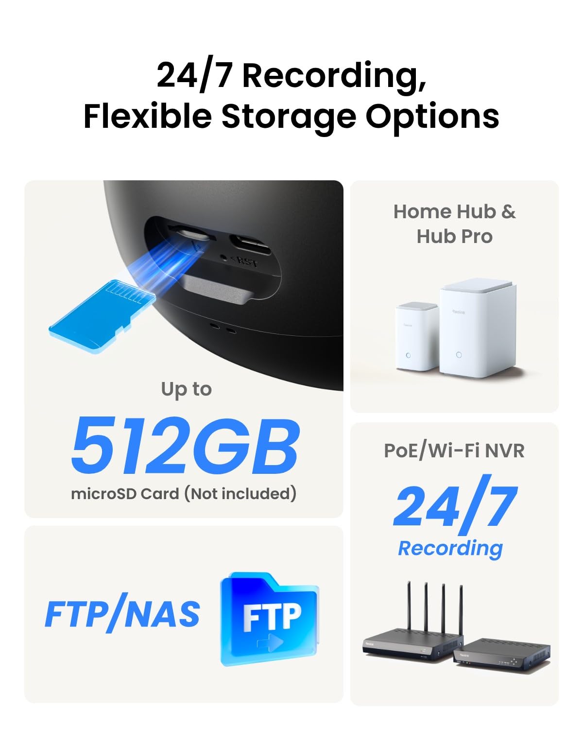 REOLINK TrackFlex Floodlight WiFi, 4K Dual-Lens Floodlight Camera, 3000 Lumens, 360° PTZ 6X Hybrid Zoom, Auto-Tracking, Privacy Focused AI Video Search & Storage, Dual-Band WiFi 6, AC Hardwired No PoE