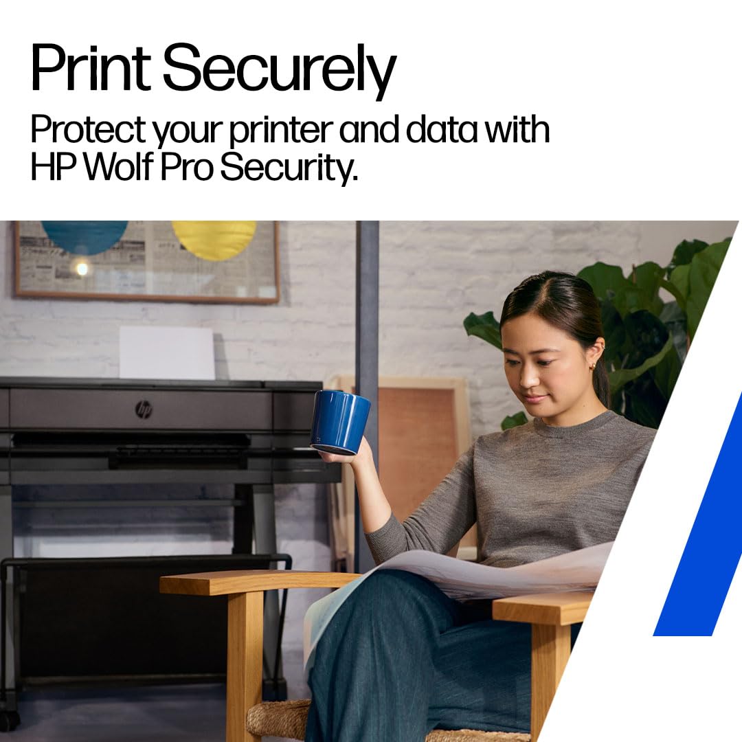 HP DesignJet T870 Large Format 24-inch Plotter Printer, for Easy & Secure Multi-Size Prints. Includes 2-Year Care Pack with Onsite Support (AM0X9H)