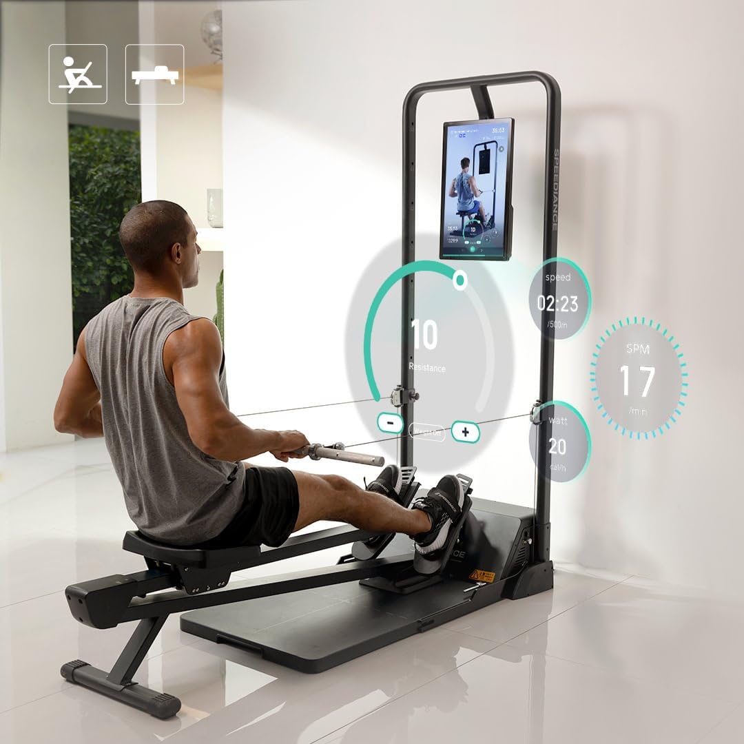 Speediance Rowing Bench, Rower Attachment for Gym Monster, Rowing Machine for Home Work Out, Adjustable Resistance Levels, Rowing Machine for Home Gym