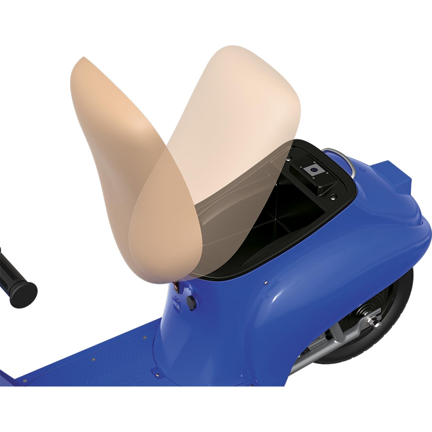Razor Electric Retro Scooter for Ages 8+, 170 lb Max Weight, Blue, w/ 250W Motor, 12.5” Tires & 24V Battery, Up to 15 MPH, Pocket Mod – Lightweight Ride On Motorcycle Bike for Young and Teen Riders