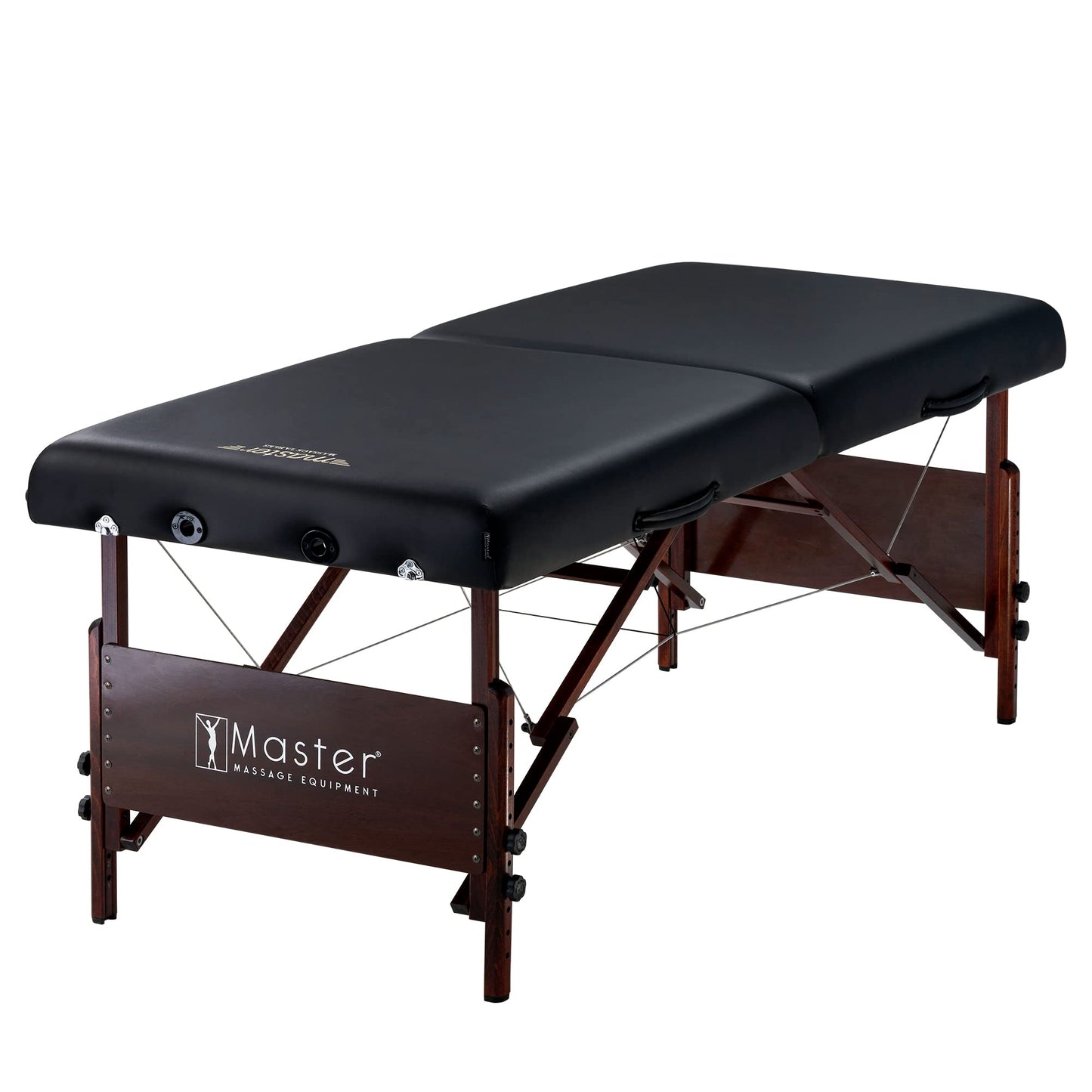 Master Massage 30" Del Ray Pro Portable Massage Table (30" W x 84" L), 750 lbs. Capacity, 3" Cushioning, Black