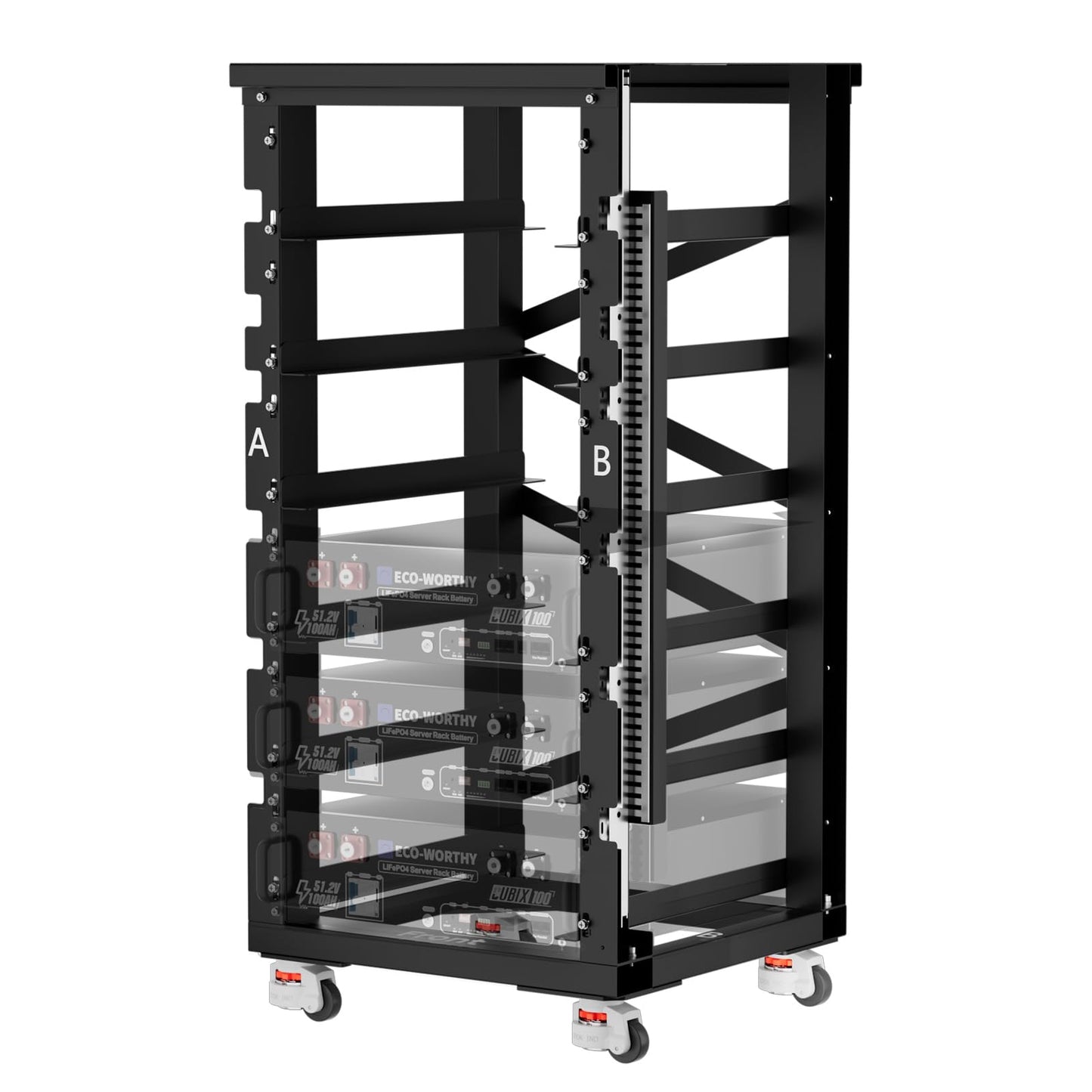 ECO-WORTHY RACK6 V2.1, 6-Layer Server Rack with 600A Busbar, Compatible with Mainstream Brands' Sever Rack Battery