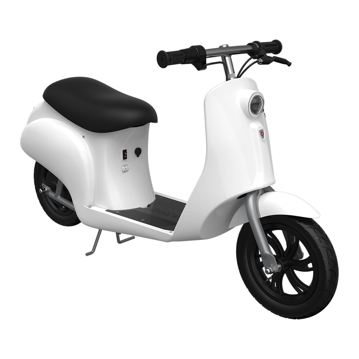 Razor Electric Retro Scooter for Ages 8+, 170 lb Max Weight, White, w/ 250W Motor, 12.5” Tires & 24V Battery, Up to 15 MPH, Pocket Mod – Lightweight Ride On Motorcycle Bike for Young and Teen Riders