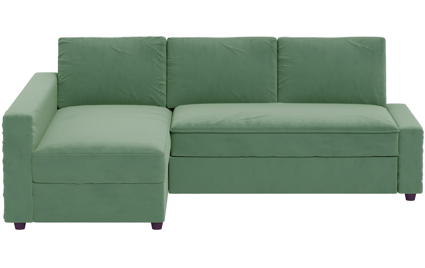 HomeTown Market Heavy Duty Velvet Friheten Sofa Cover Replacement Compatible with IKEA Friheten Sofa Bed Sleeper Sectional Corner Slipcover (Velvet Light Green Right)