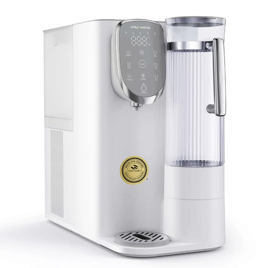APEC Water Countertop Reverse Osmosis Water Filter, Chills Purified Water 40°F, 6 Stage w/UV RO Filtration System, Removable Pitcher, Removes 1K+ Impurities NSF 372 & 58, Quick Dispense