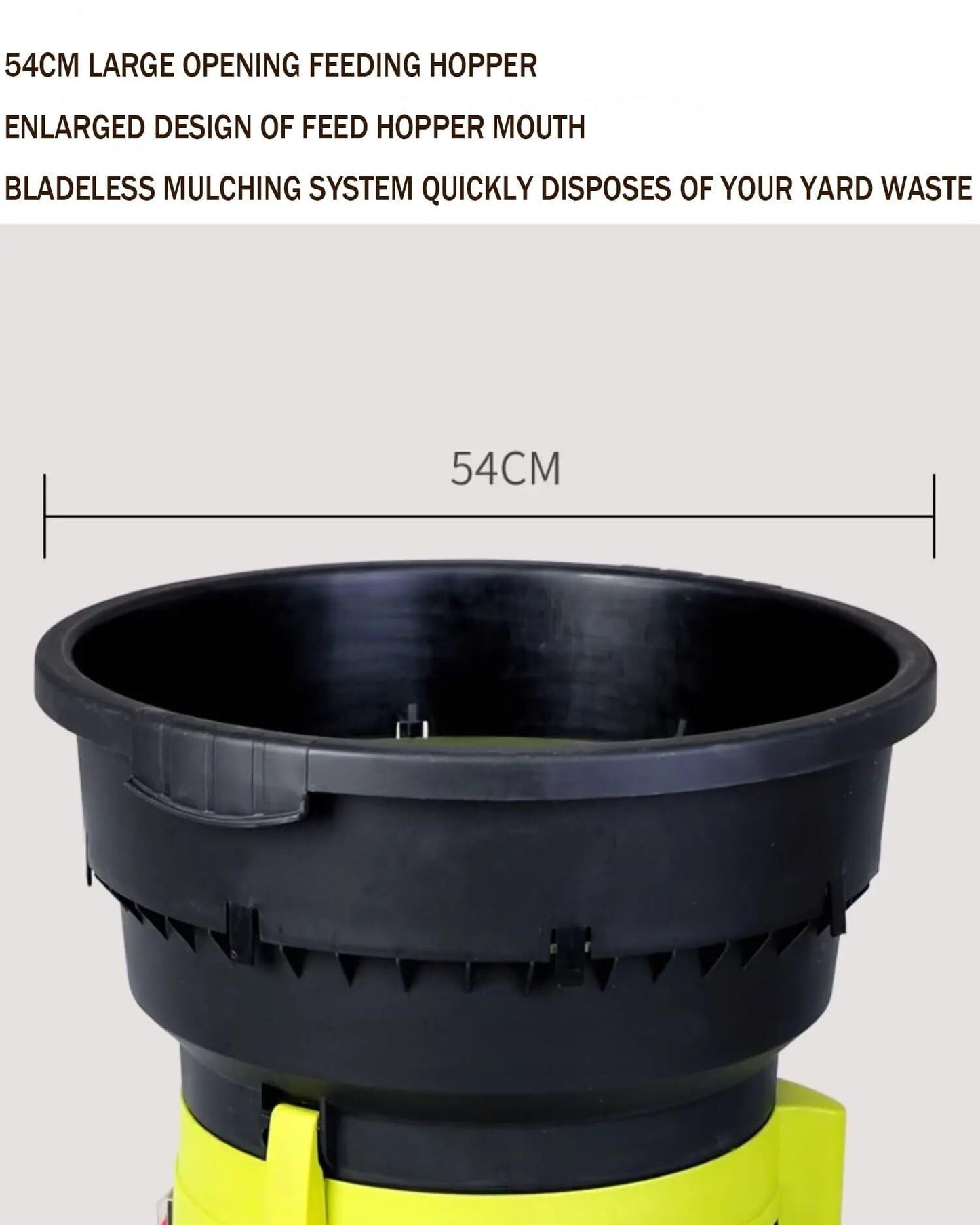 Jiangtaom Electric Leaf Mulcher Shredder, 2500W Corded Garden Compost Shredder Crusher with Power Cord, 8000rpm Leaves Chippers(Machine+30m)