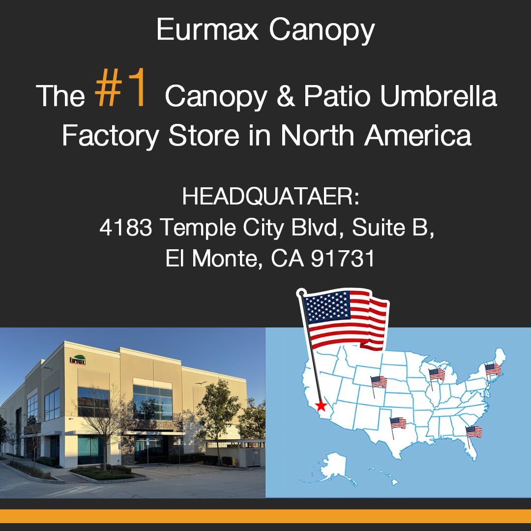 Eurmax USA 10x10ft Pop Up Canopy,Commercial Instant Tent for Outdoor Events,Patented No-Tip Rolling Storage Bag with 4 Sandbags,UV & Water Resistant,Heavy Duty Portable Shelter Gazebo,White