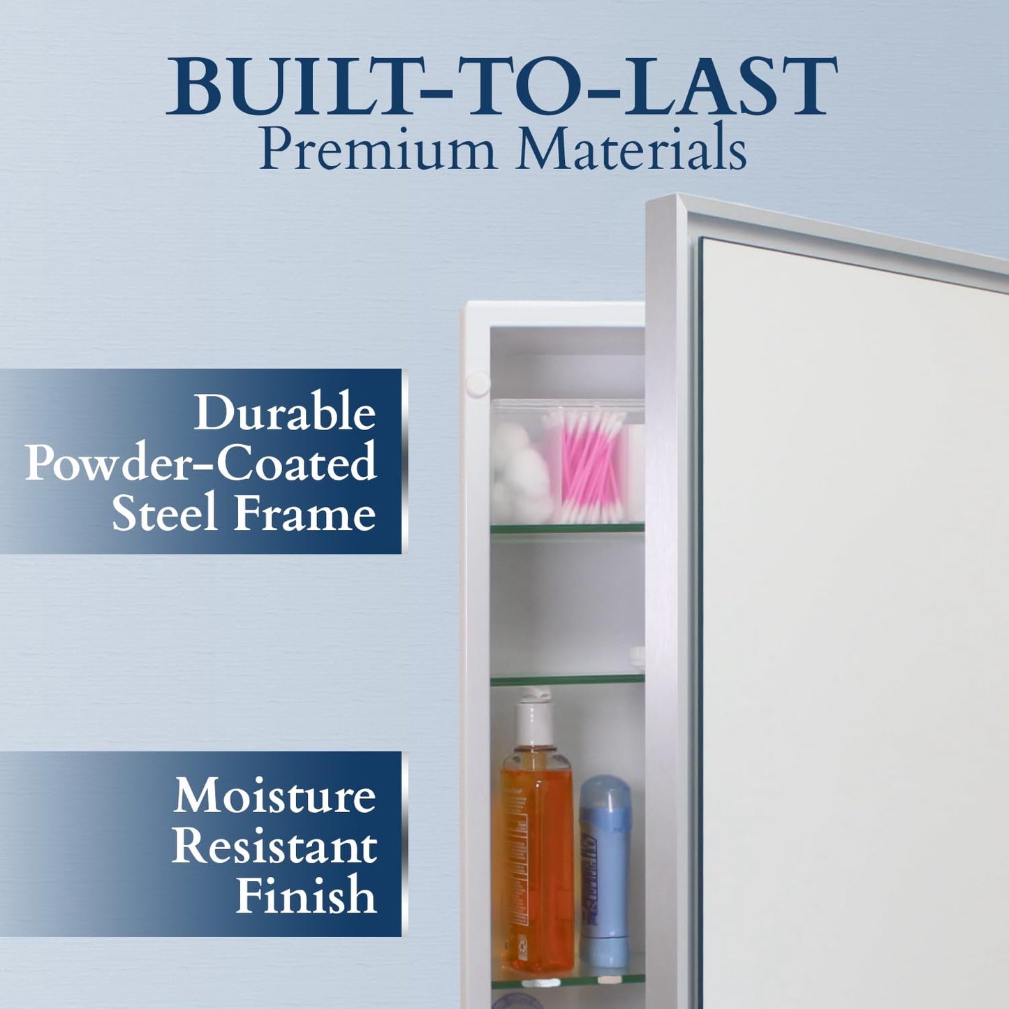 Fox Hollow Furnishings 16x26 Parker Metro Metal Framed Rectangle Recessed Bathroom Medicine Cabinet, Floating Mirror, 14x24 in-Wall Opening, Steel, Adjustable Glass Shelves, Magnet Close, Gold