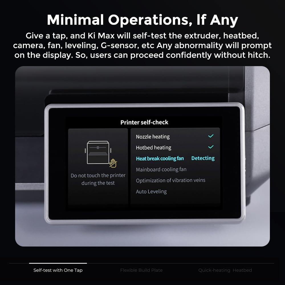 Creality K1 Max 3D Printer with Smart AI Function 600mm/s Printing Speed 20000mm/s² Acceleration, Core XY Structure 11.81x11.81x11.81 inch Large Build Volume Auto Leveling Dual-Gear Extruder