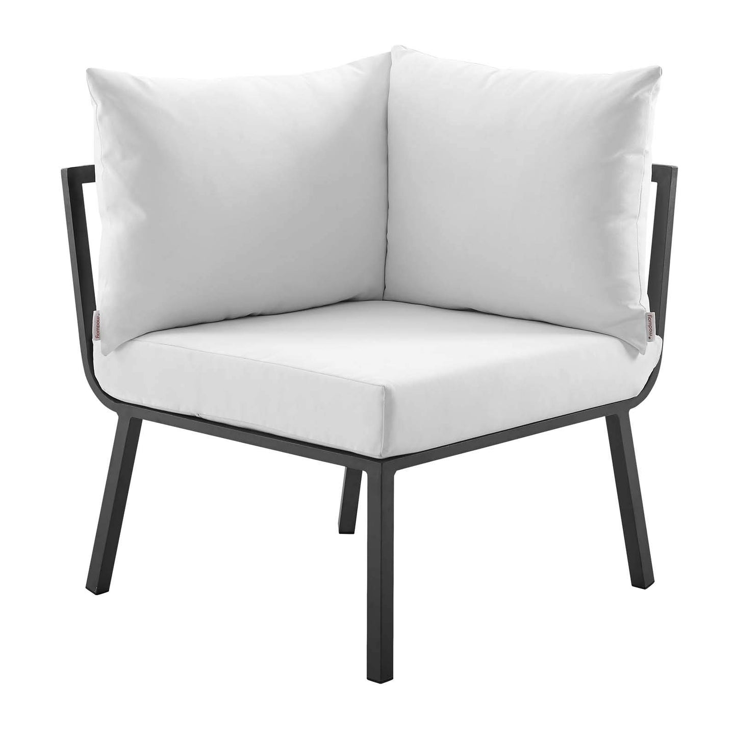 Modway Riverside Outdoor Patio Conversation Set, 85. 5" L x 85. 5" W x 28" H, Gray White