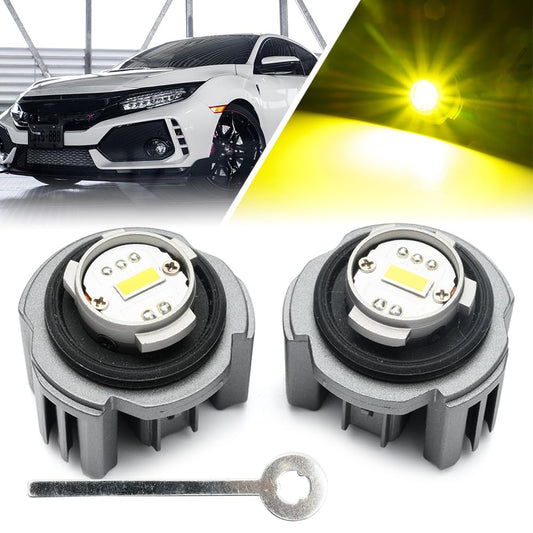 nsautolighting L1B LED Fog Light Bulbs 3200K Amber Yellow 4500LM Plug and Play for 2021+ Honda Civic Accord CR-V Ridgeline Passport Acura Inte