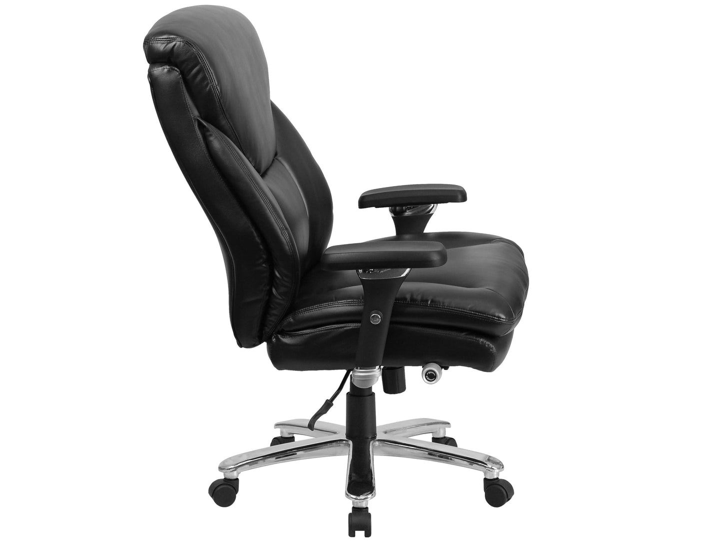 Flash Furniture HERCULES Series 24/7 Intensive Use Big & Tall 400 lb. Rated Black LeatherSoft Ergonomic Office Chair with Lumbar Knob