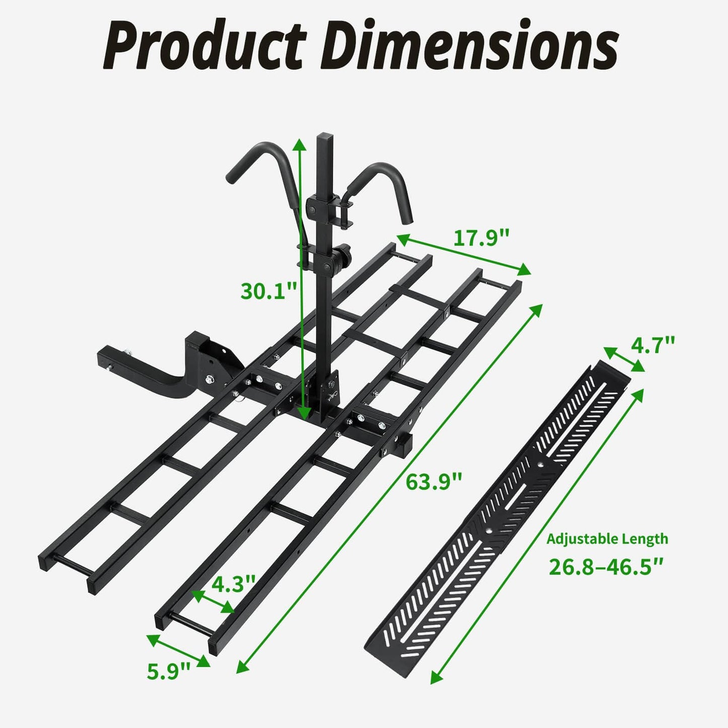 Leader Accessories Bike Rack Hitch Mount with Ramp for 2 Bikes