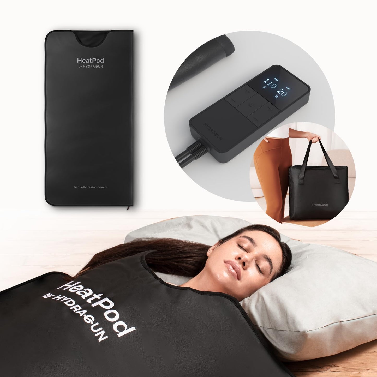 HYDRAGUN HeatPod Infrared Sauna Blanket for Well-Being and Detox - Relax Your Body & Mind - Personal Sauna, Portable Sauna for Home