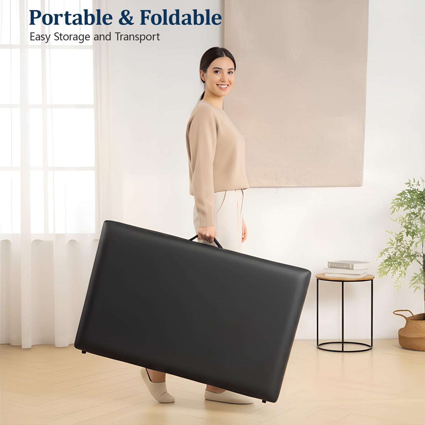 AceOrbit 73" x 33" x 24" Low Level Portable Folding Massage Table Adjustable Physical Exercise Therapy Bed Folding Massage Table for Spa Yoga Exercise Tattoo Home Training Station for Rehabilitation