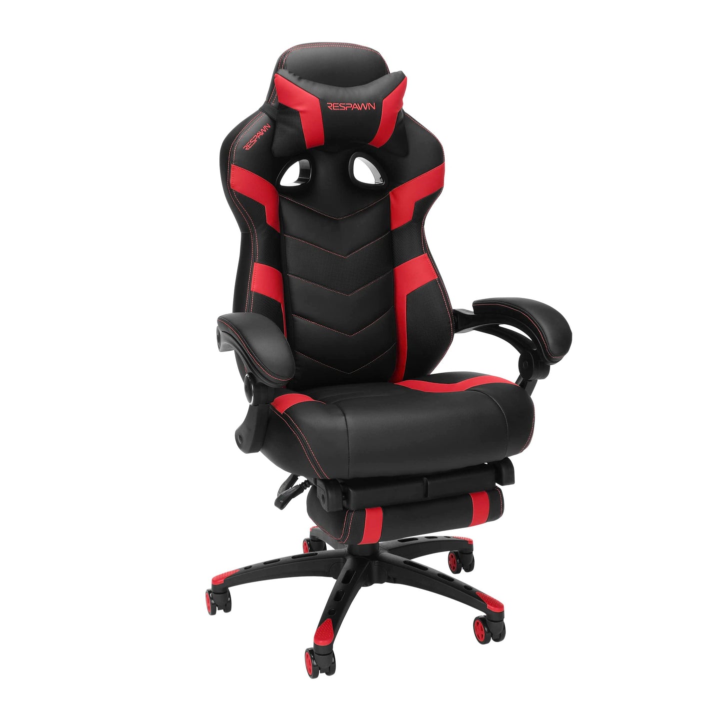 Respawn 110 Pro Ergonomic Gaming Chair with Footrest for Adults - Comfortable Office Gaming Recliner with Lumbar Support and Headrest, Racing Style Video Game Chairs for Computer Gamer - Red