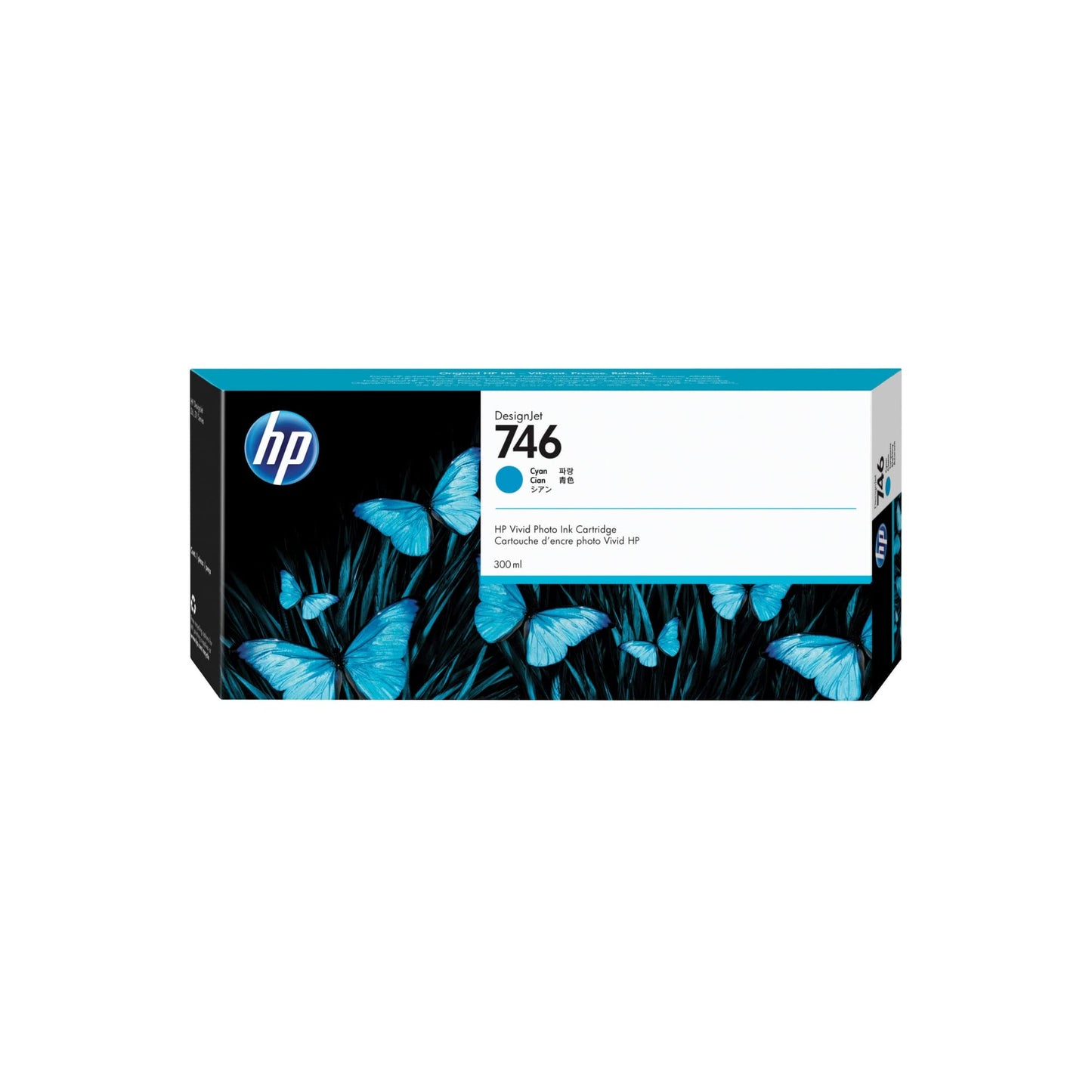 HP 746 Cyan 300-ml Genuine Ink Cartridge (P2V80A) for DesignJet Z6 & Z9+ Large Format Printers