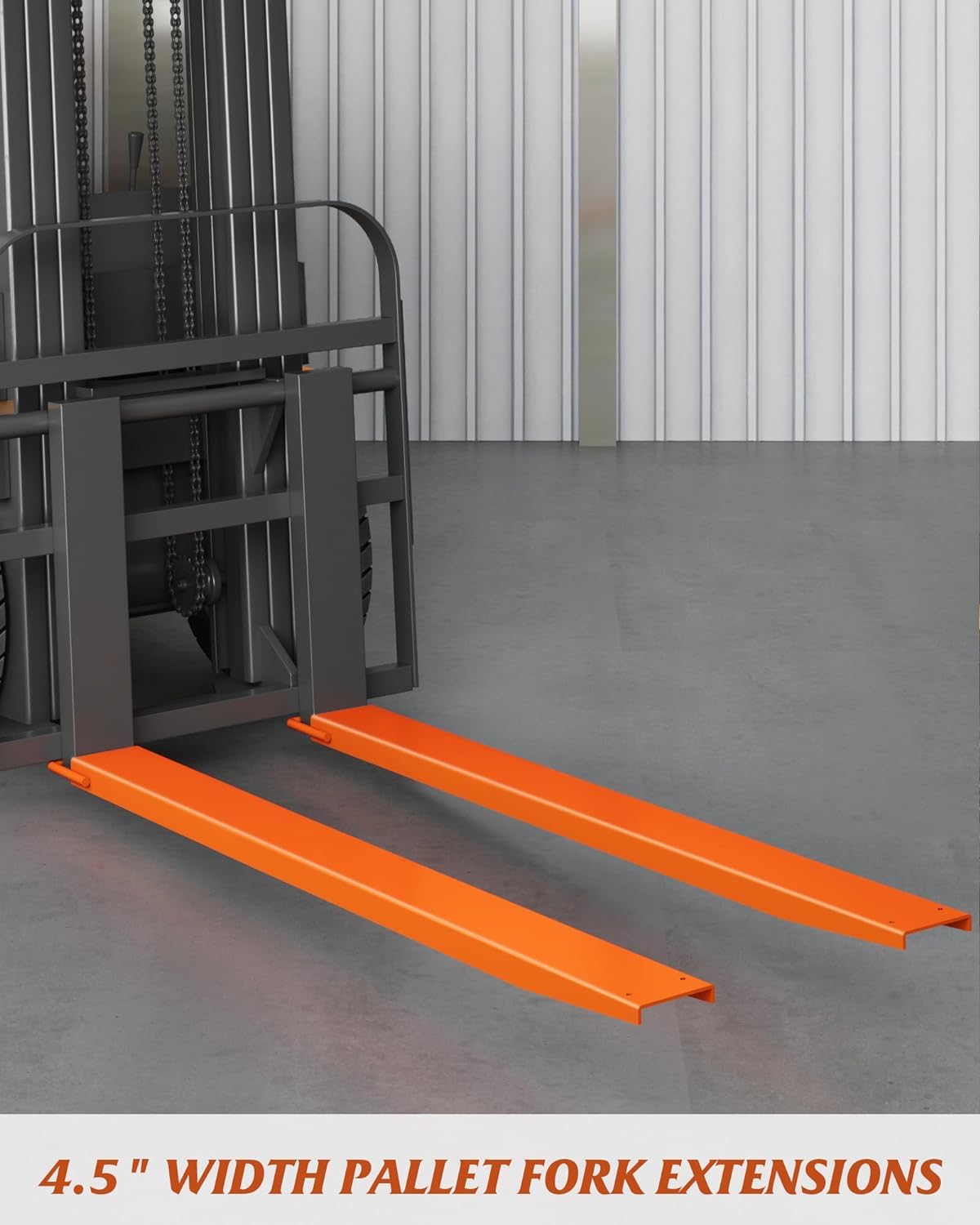Pallet Forklift Extensions, 96" Fork Extensions 4.5" Width, Heavy Duty Fork Extensions for Forklifts, 1 Pair Forklift Extensions for Forklift Truck