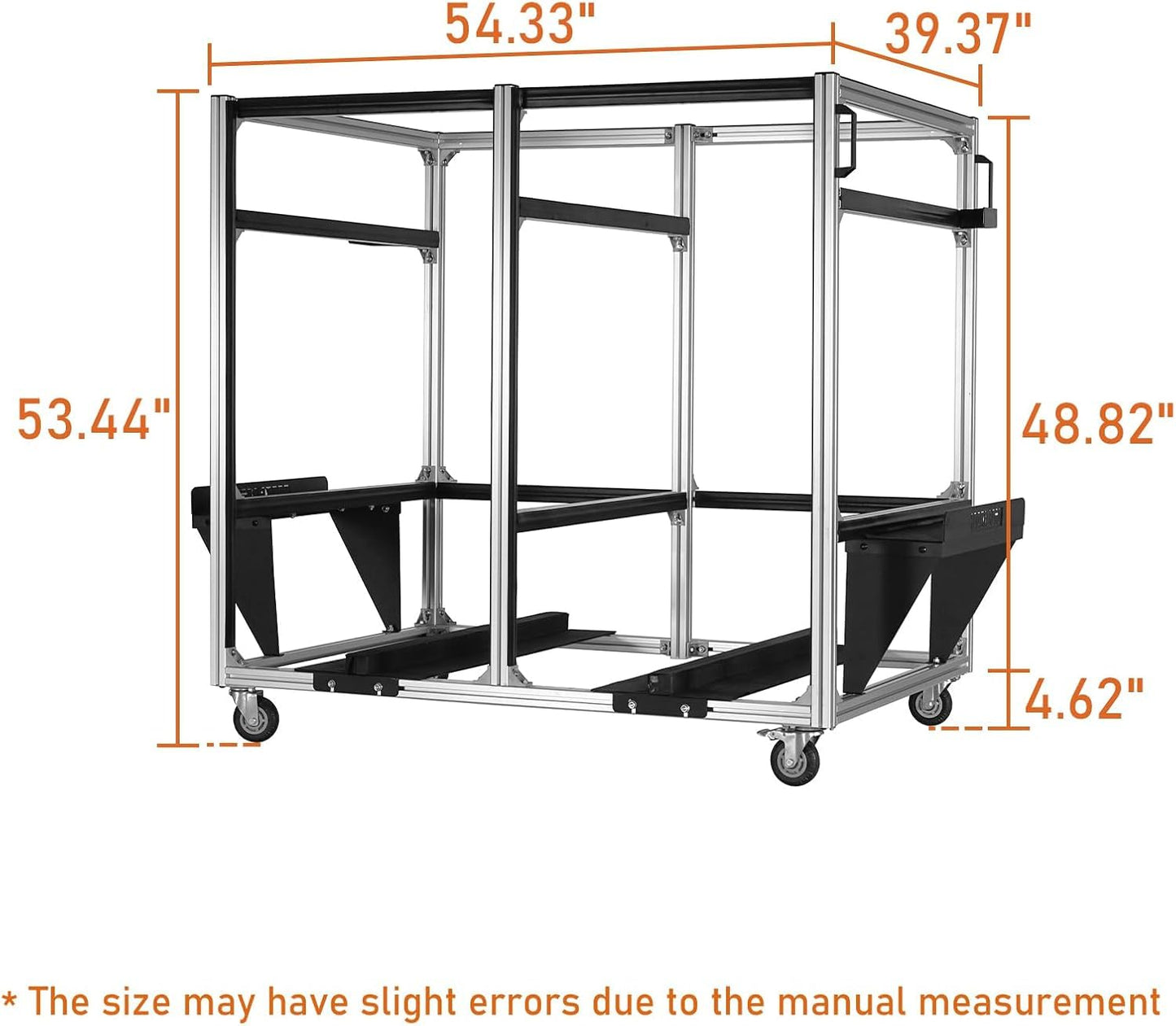 Hooke Road Doors and Hardtop Holder Movable Cart Storage Rack for 1997-2026 Jeep Wrangler TJ JK JL Gladiator JT & 2021-2026 Ford Bronco (2/4 Doors Hardtop Only)
