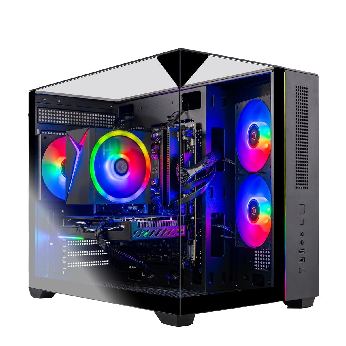 Skytech Gaming Crystal Gaming PC, AMD Ryzen 7 5700 3.7GHz, NVIDIA RTX 5060, 1TB NVMe SSD, 32GB DDR4 RAM 3200, 650W Gold PSU, Wi-Fi, Win 11, Desktop