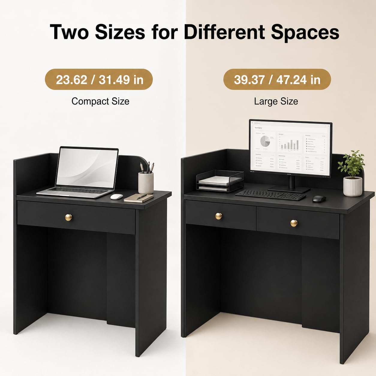HQPMTGT Small Reception Desk, Wood Front Desk Reception Counter, for Checkout, Lobby, Beauty Salon, Home Office Desk (White, 39.37in)