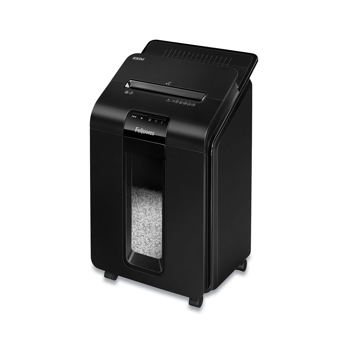 Fellowes AutoMax Micro-Cut 100M Commercial Office Auto Feed 2-in-1 Paper Shredder with 100-Sheet Capacity, Black