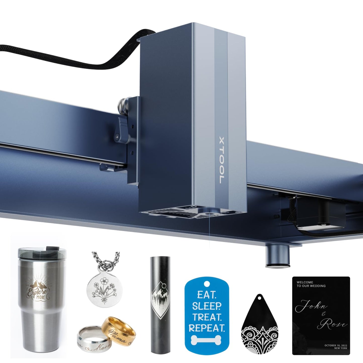xTool 1064nm Infrared Laser Module for D1 Pro - Ultra-fine 0.03mm Laser Spot, 15KW Peak Power, Ideal for Metal, Gold, Silver, Jewellery, Aluminium, Plastic - Personalized Gift and Jewelcrafting