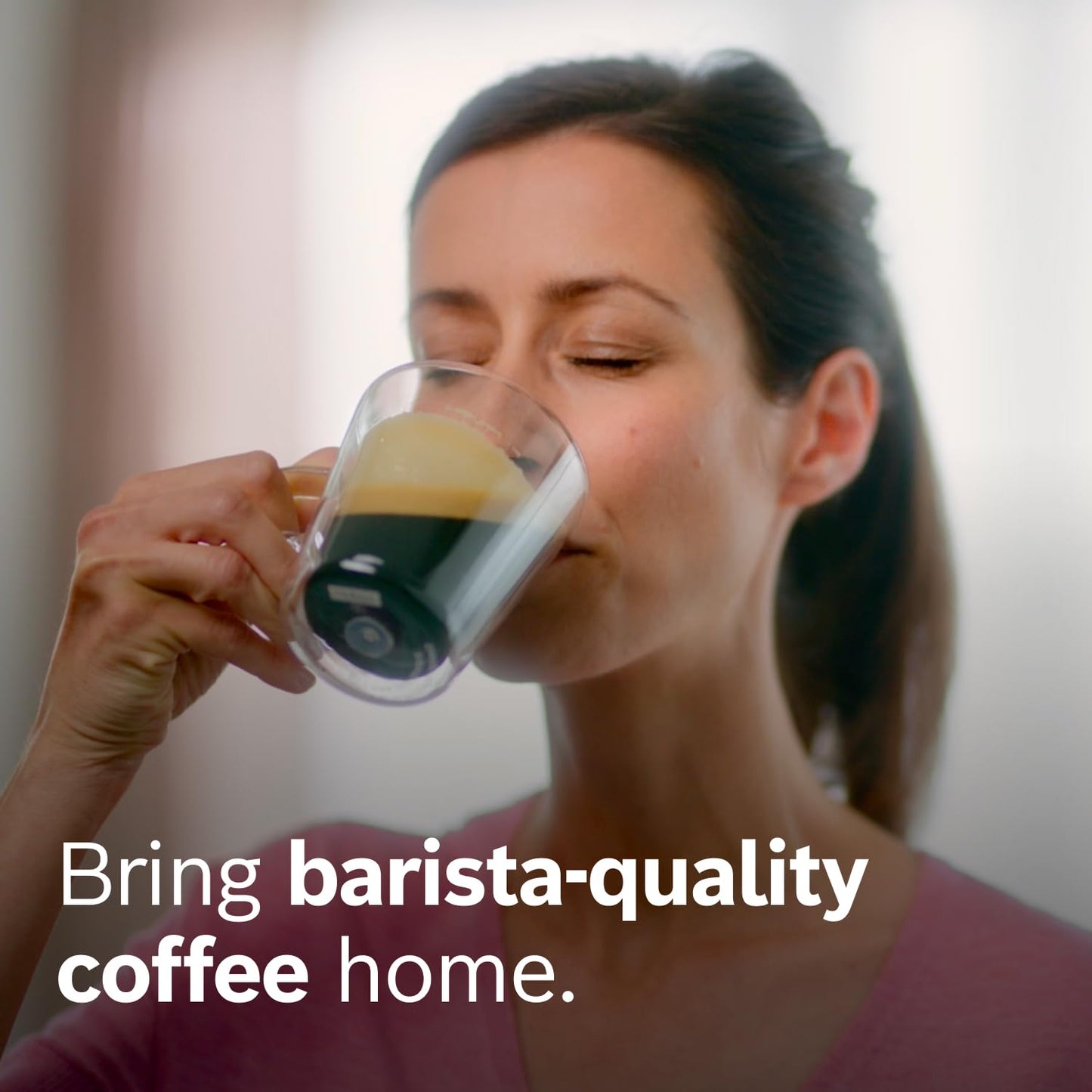 Bosch Fully Automatic Coffee and Espresso Machine - 9 Drinks, Barista Quality, Double Cup Super Coffee Maker - Programmable Machine, Large Bean Capacity - Easy Clean, Maintenance - Black - TPU40109