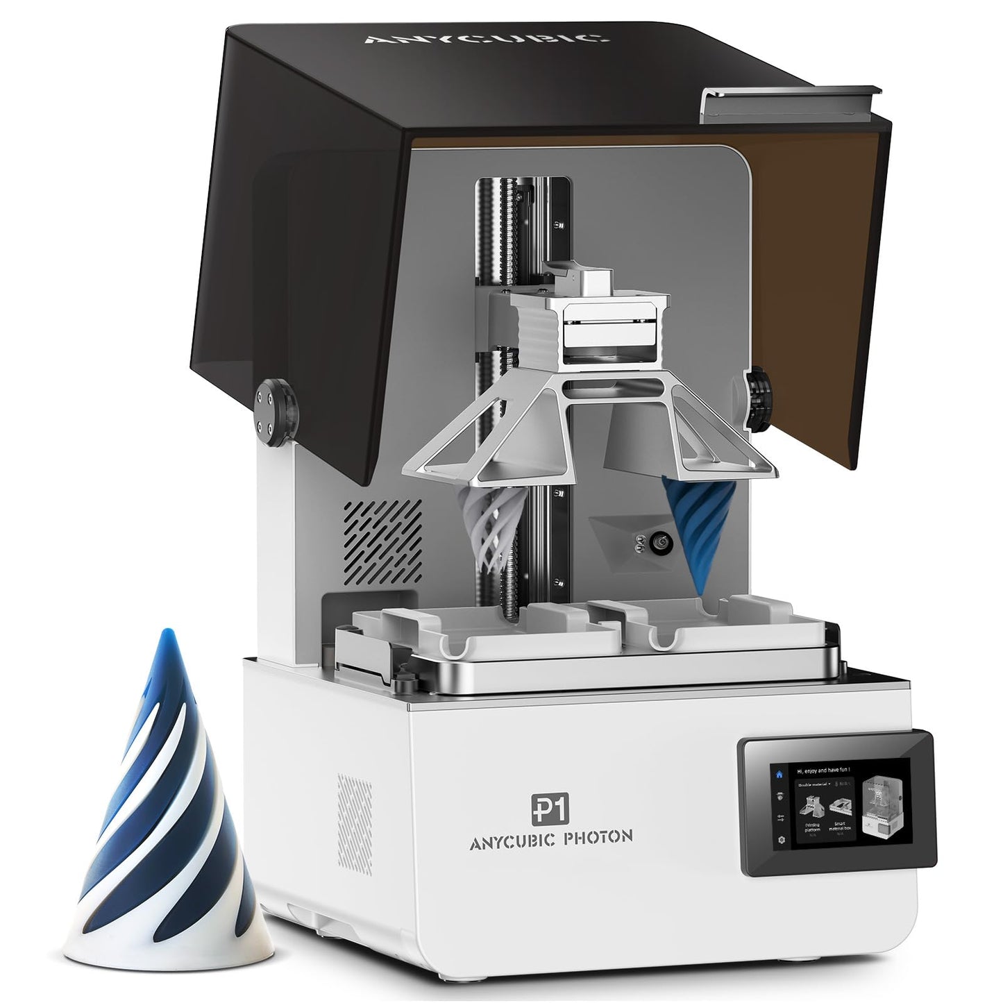 ANYCUBIC Photon P1 14K Resin 3D Printer, with Dual-Color/-Material Capability, Sturdy Printing Structure, 10.1'' Mono LCD and Wave Release Technology, Build Volume 8.79x4.96x9.05in