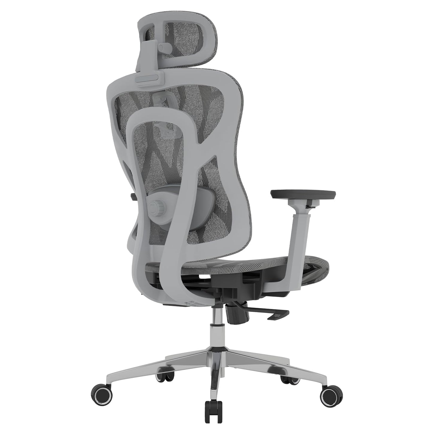 Logicfox Ergonomic Office Chair for Long Hours,High Back Mesh Chair with Adaptive Thoracic & Lumbar Support,3D Adjustable Armrests and Headrest,Designed for 8–10 Hour Workdays
