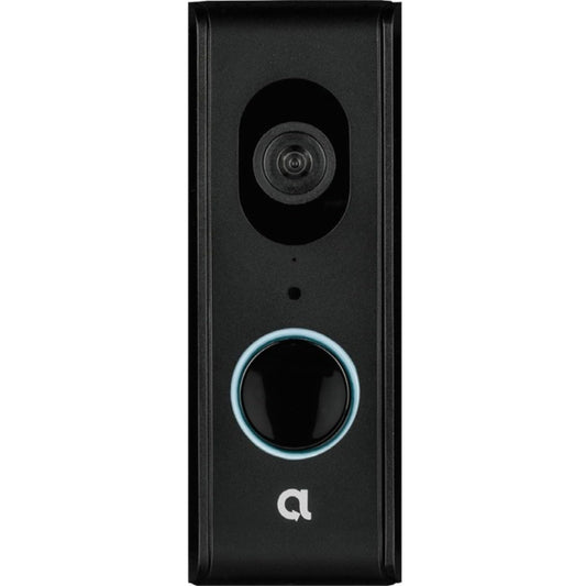 Alula CAM-DB-JS1 Video Doorbell Camera, Black, 1080P HD Video, Two Way Radio, Motion Detection, Wi-Fi, 16 Foot Night Vision, IP55 Weatherproof, 2MP Image Sensor, 140-degree FOV, Micro SD Card Included