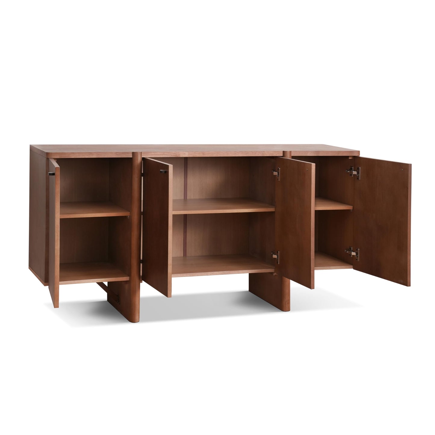 Christopher Knight Home Austen Retro Minimalist Wooden Storage Sideboard, Living Room Cupboard with Shelves, Dining Room/Kitchen Buffet Cabinet, Entryway Display Table, Home Office Credenza, Espresso