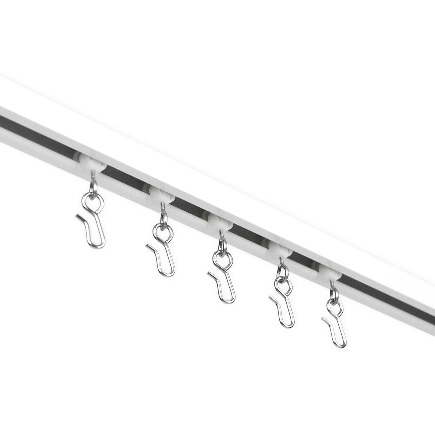 EverTrack Curtain Track - Ceiling Mounted Curtain Rail for Curtains, Drapes, and Room Dividers - USA Made - Large+ (24 Feet), Pure White