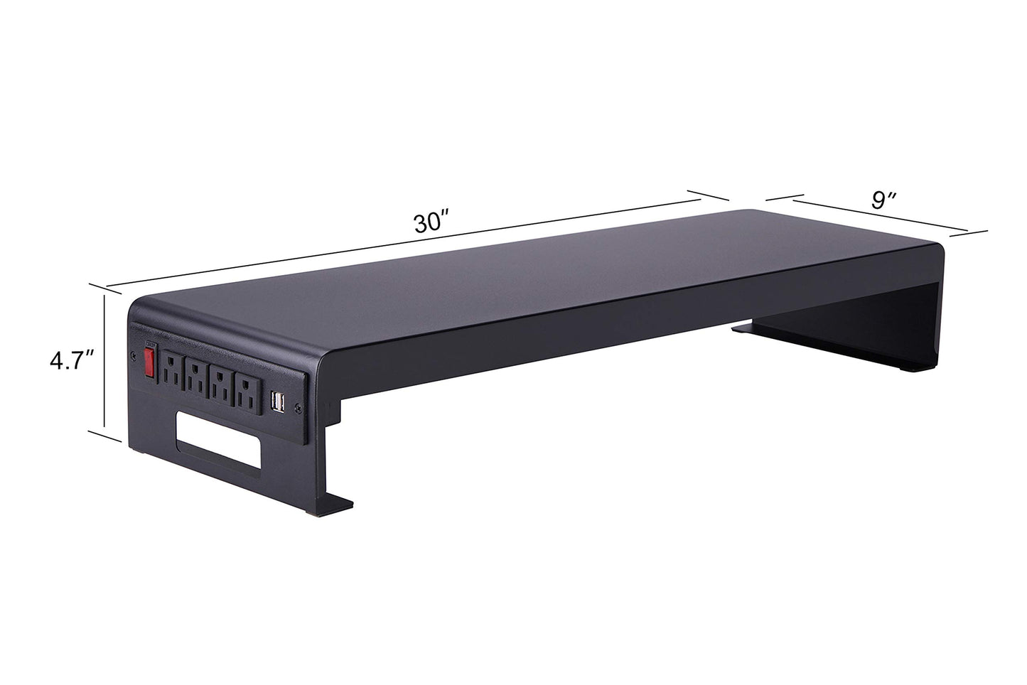 Rocelco 40" Large Height Adjustable Standing Desk Converter with Dual Monitor Stand BUNDLE - Quick Sit Stand Up Computer Workstation Riser - Retractable Keyboard Tray - Black (R DADRB-40-DMS)