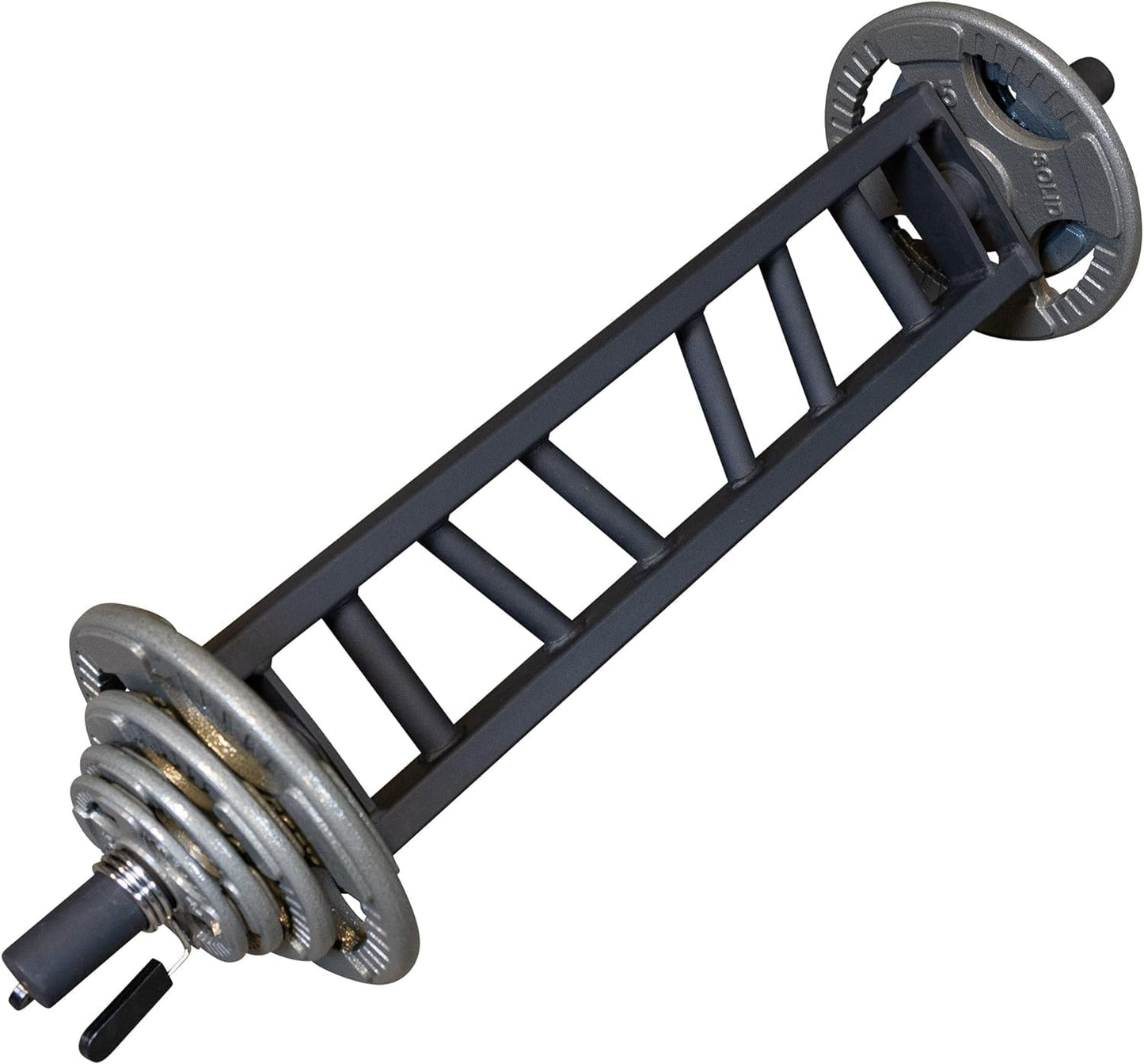 Body-Solid (OMG47) Multi Grip Olympic Weights Barbell, Knurled Grip Bar Bell for Versatile Strength Training and Bodybuilding, (Midnight Black)