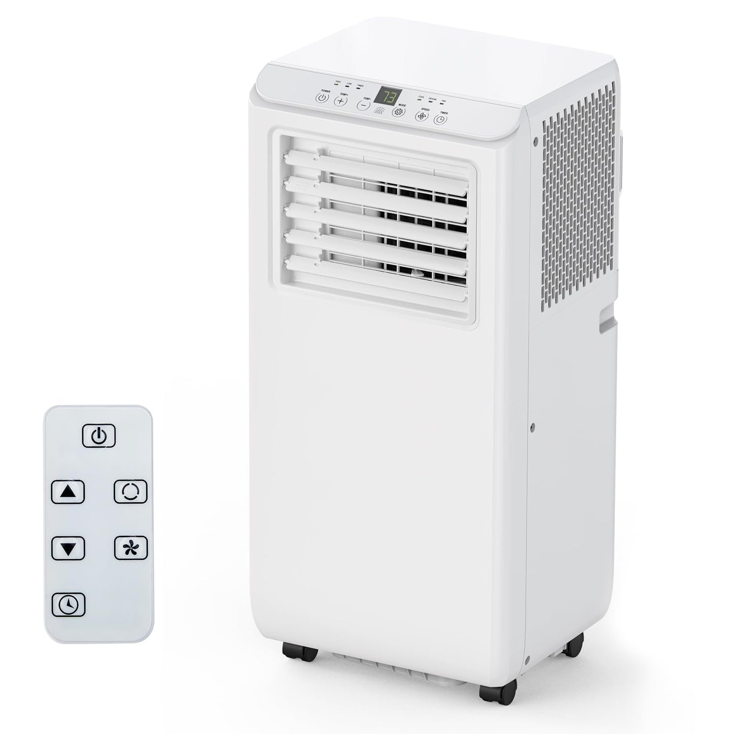 10000 BTU Portable Air Conditioners, 3 in 1 Cools 600 Sq.Ft, Quiet AC with Fan & Dehumidifier, LED Display, Remote & 24H Timer, for Bedroom/Dorms/Apartments, Window Kit Included