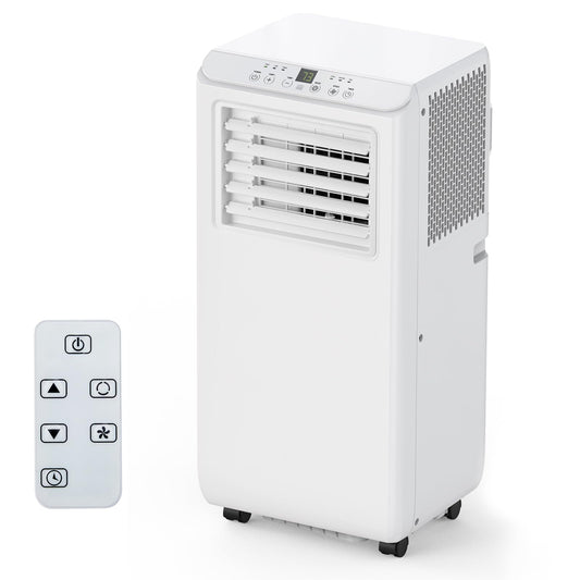10000 BTU Portable Air Conditioners, 3 in 1 Cools 600 Sq.Ft, Quiet AC with Fan & Dehumidifier, LED Display, Remote & 24H Timer, for Bedroom/Dorms/Apartments, Window Kit Included