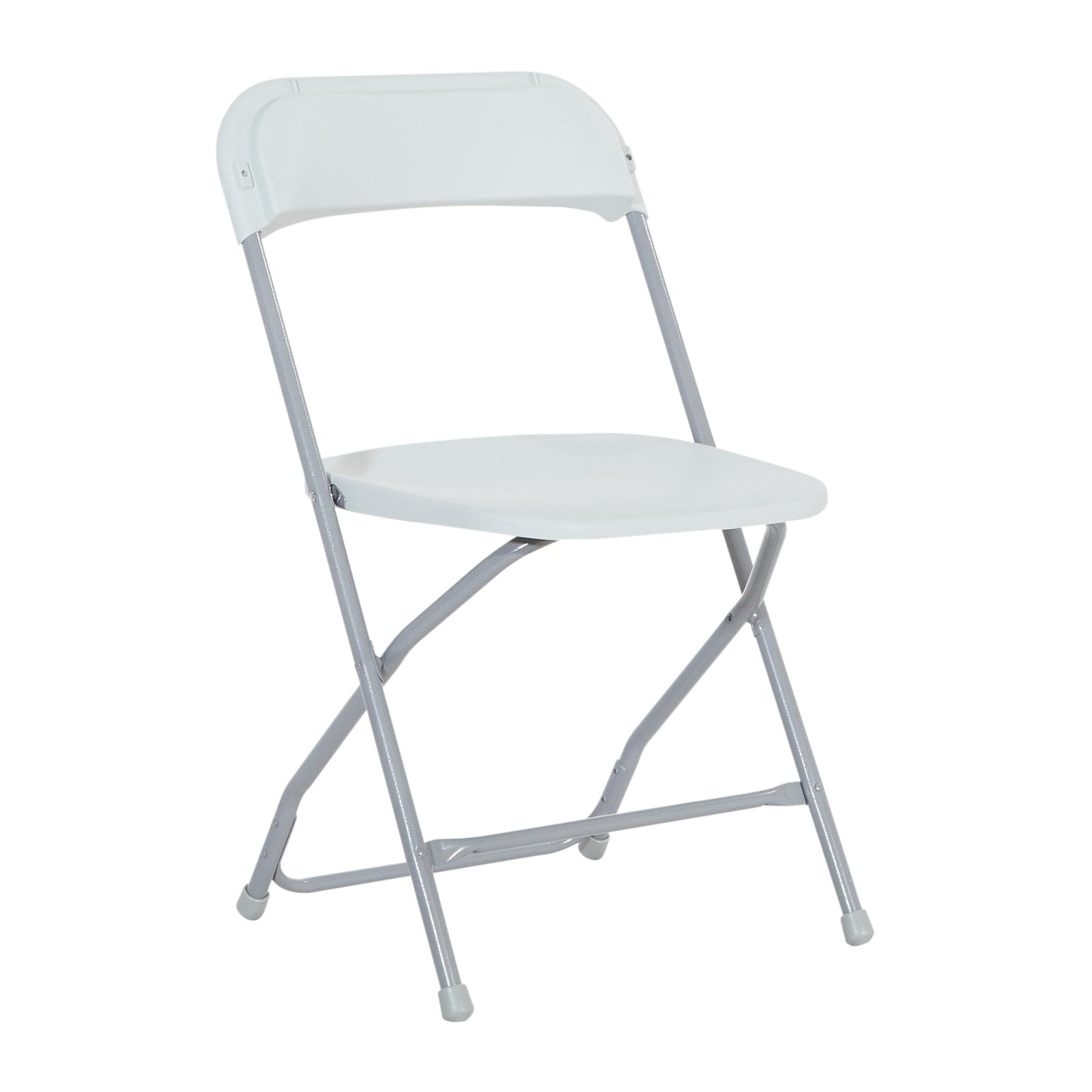 Office Star Resin 5-Piece Folding Square Table and Chair Set, Light Grey