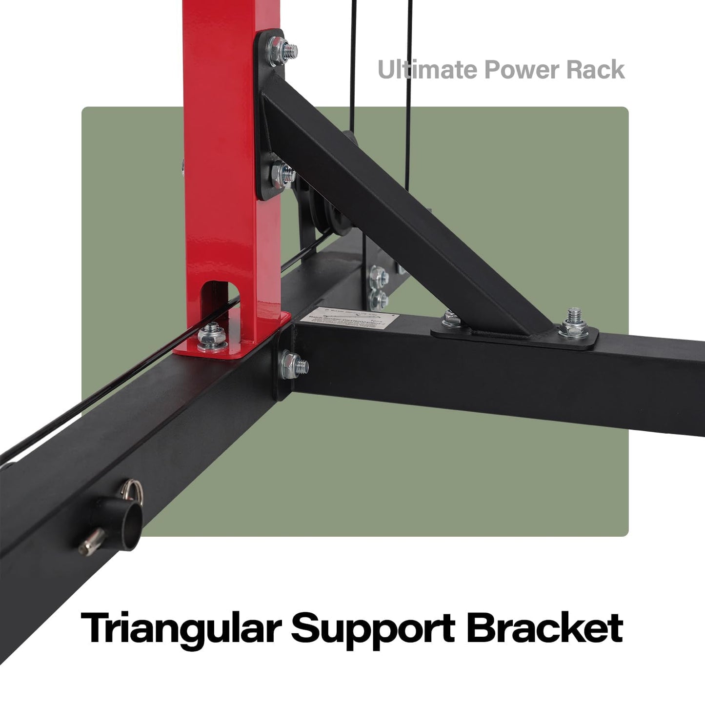 MAJOR FITNESS Drone1 Power Cage - Multi-Function Power Rack for Home Gym (Power Cage Only, Red)