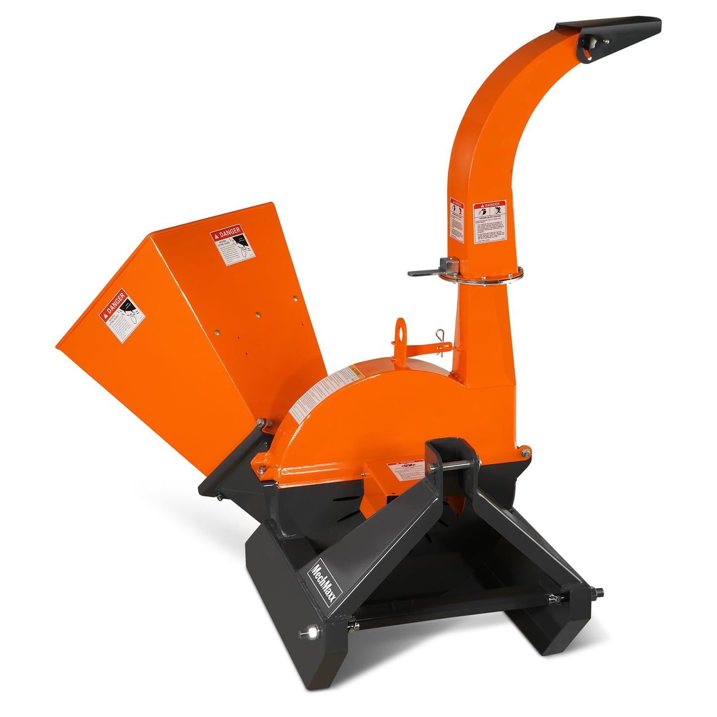 MechMaxx 4'' Inch PTO Powered 3 Point Wood Chipper Shredder Mulcher Attachment for Tractors Up to 45HP, (PTO Shaft Included), Model BX42S