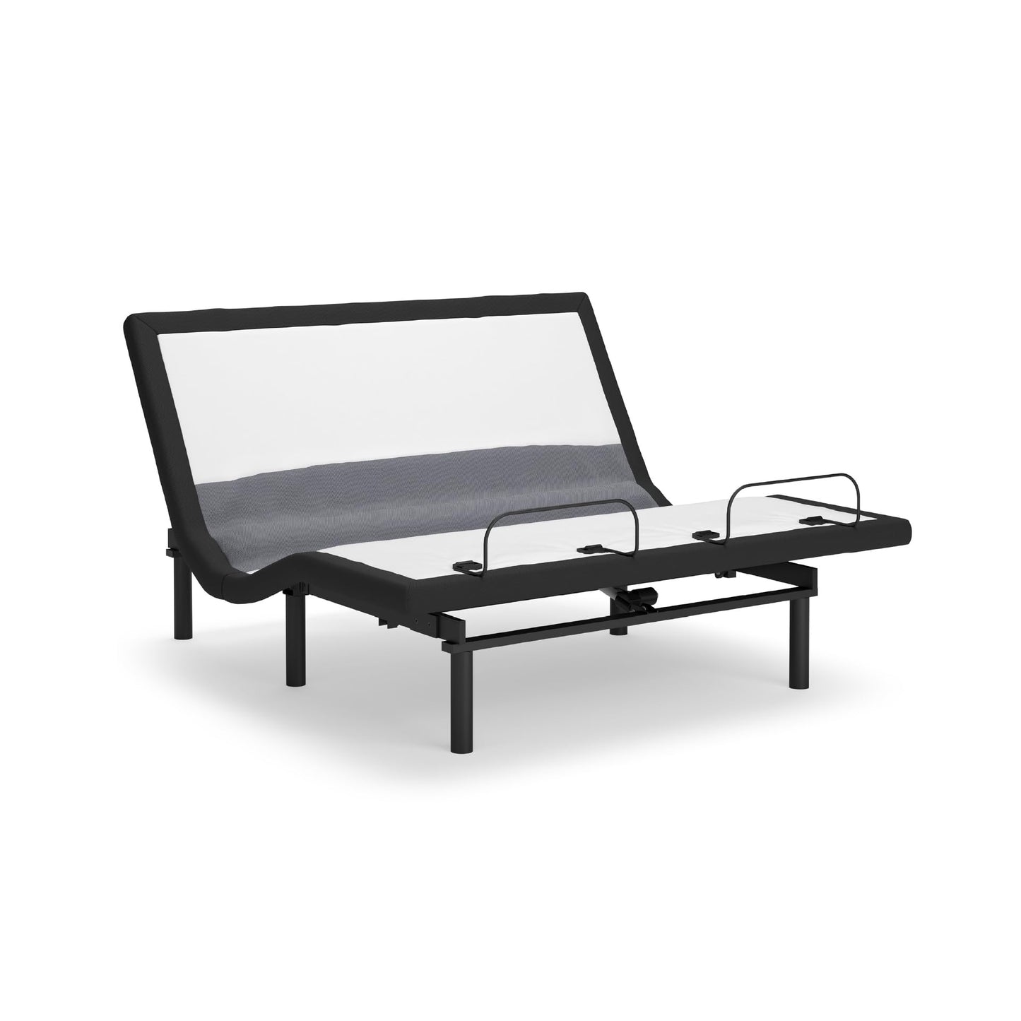 Signature Design by Ashley Best Base with Lumbar and Audio Traditional California King Adjustable Base with LED Lighting and Remote Control, Gray