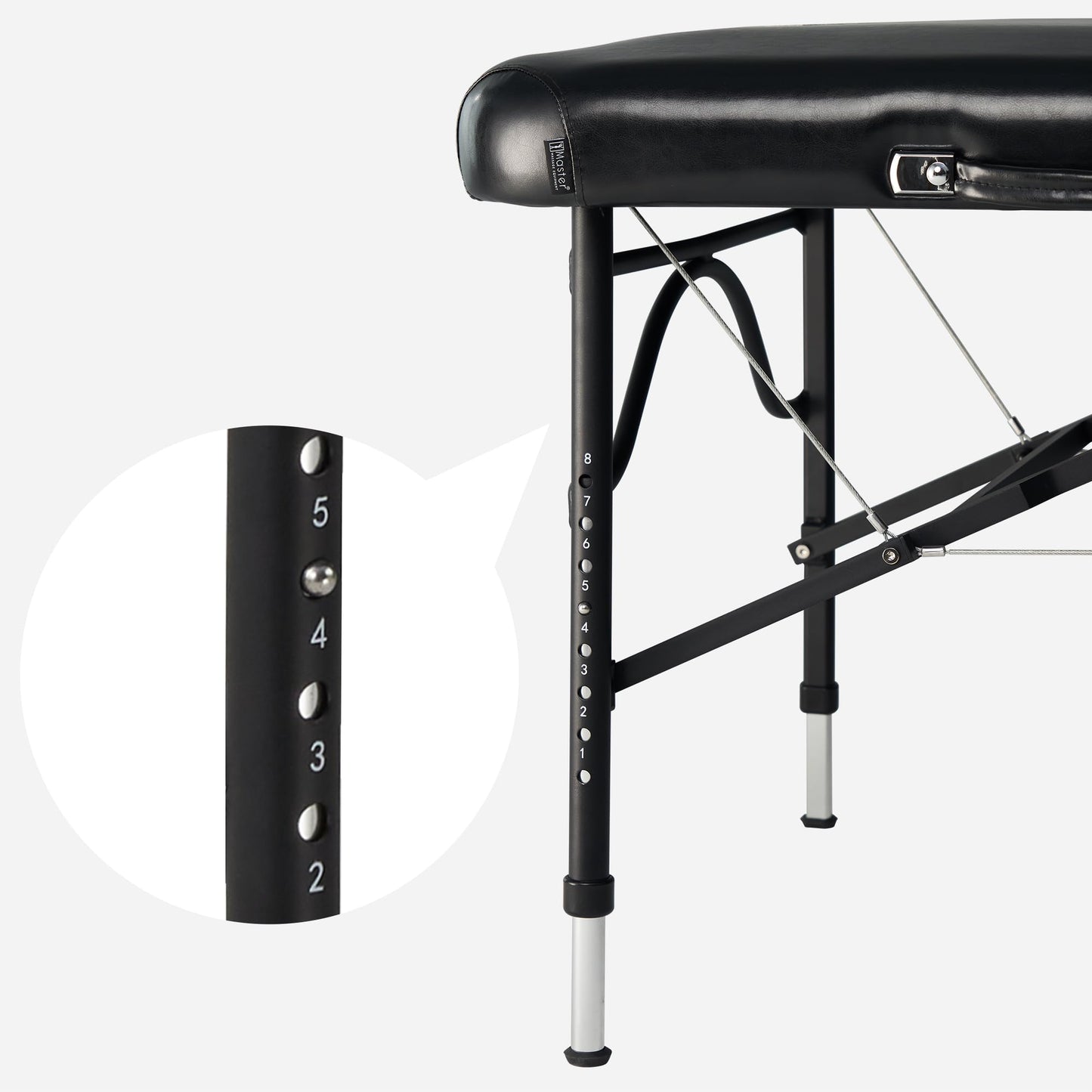 Master Massage 30" StratoMaster LX Ultra-Light Weight Aluminum Portable Massage Table Package- Tattoo Bed- Lash Tables- Black